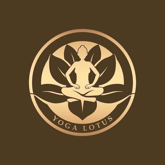 Логотип и вектор йоги с шаблоном слогана