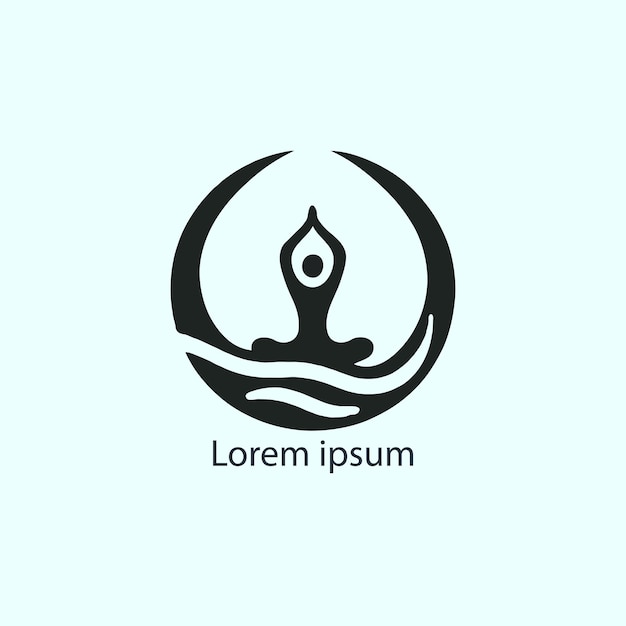 a yoga logo on white background