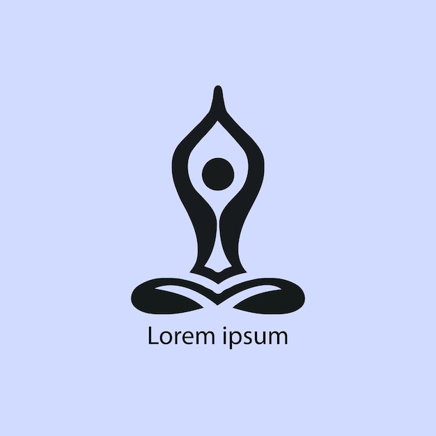 a yoga logo on white background