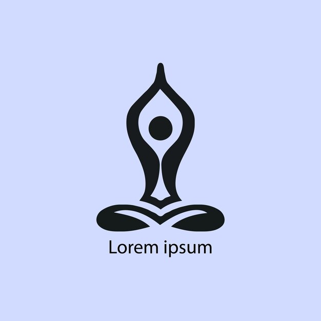 a yoga logo on white background