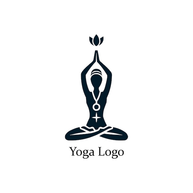 Vector a yoga logo on white background