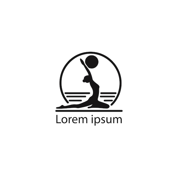 a yoga logo on white background