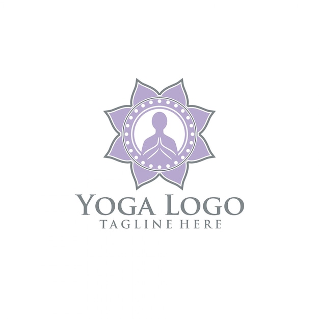 Vettore logo yoga