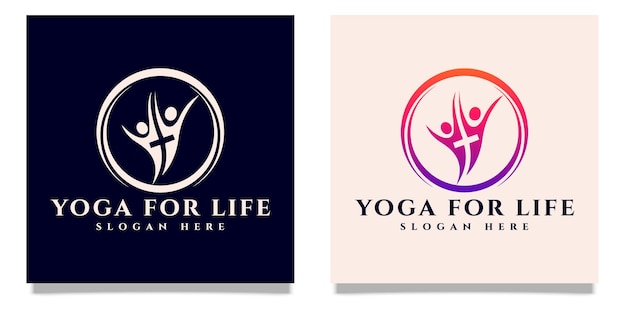 Yoga lotus logo sjabloon, spa bedrijfslogo ontwerp