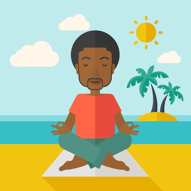 Premium Vector | Yoga man