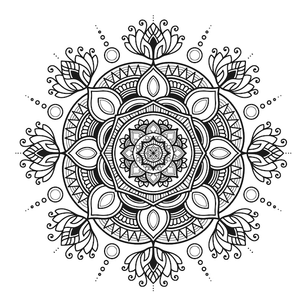 Premium Vector  Yoga mandala design, coloring page adult or t