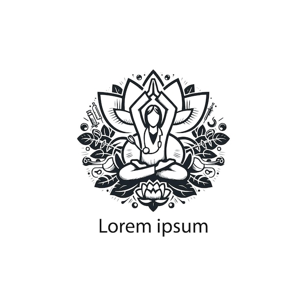 A yoga medical logo design