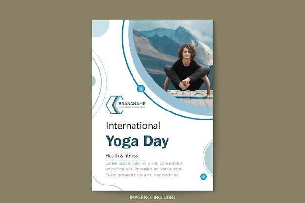 Vector yoga meditation marketing poster template