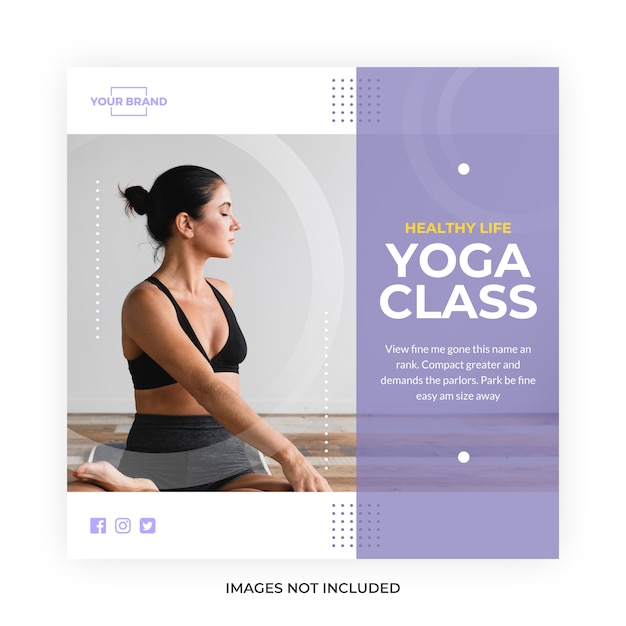 Vector yoga meditation social media