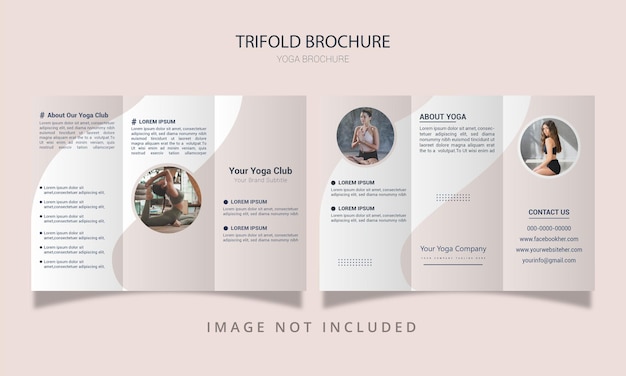 Yoga meditation Trifold Brochure Design Template