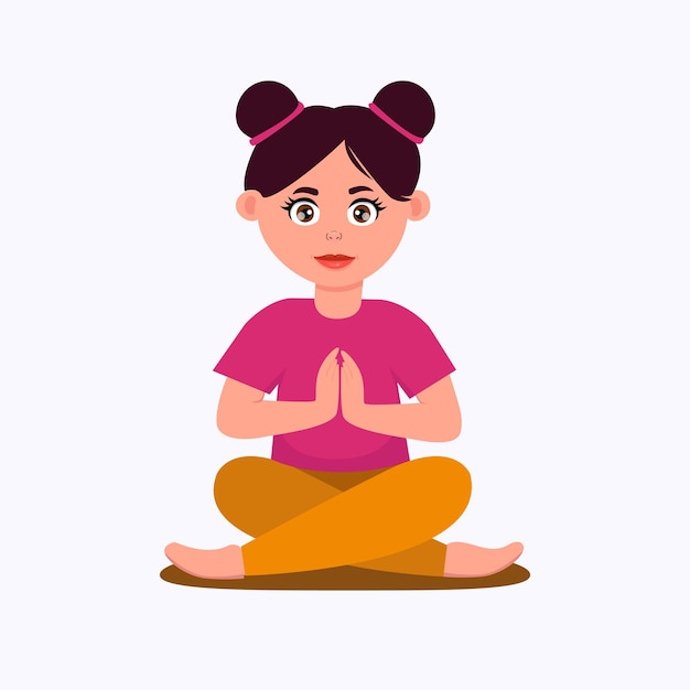 Yoga meisje vector