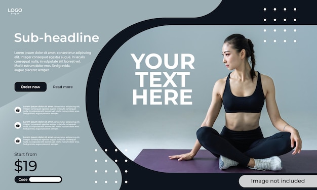 Yoga modern template vector