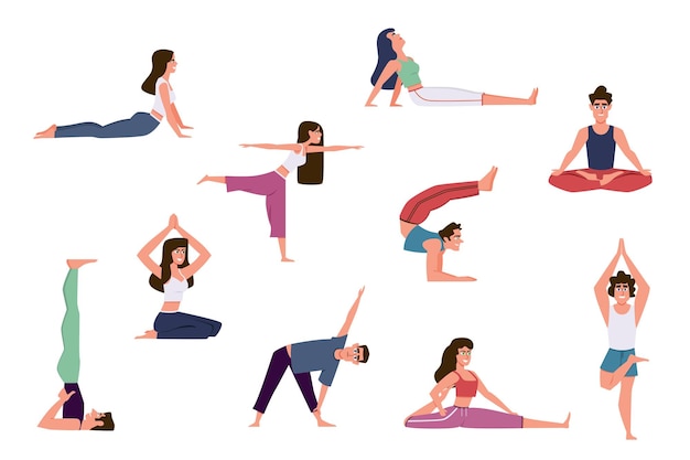 Yoga people illustration