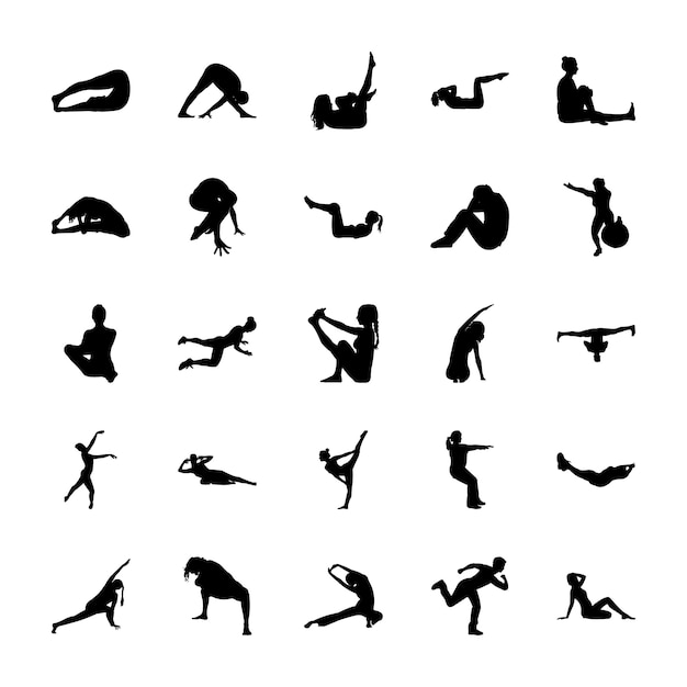 Yoga Pictogram Vectoren