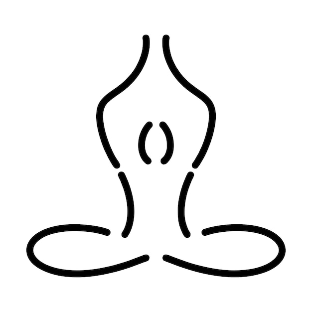 Vettore icona della postura dello yoga