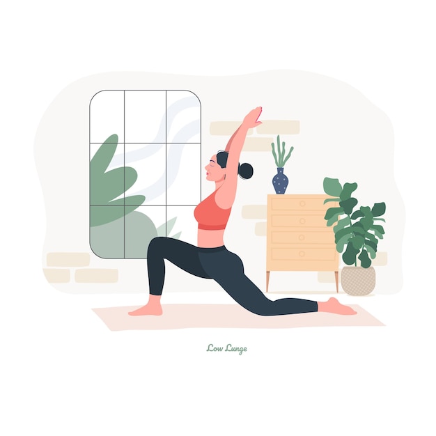 Yoga pose Jonge vrouw die yoga-oefening beoefent