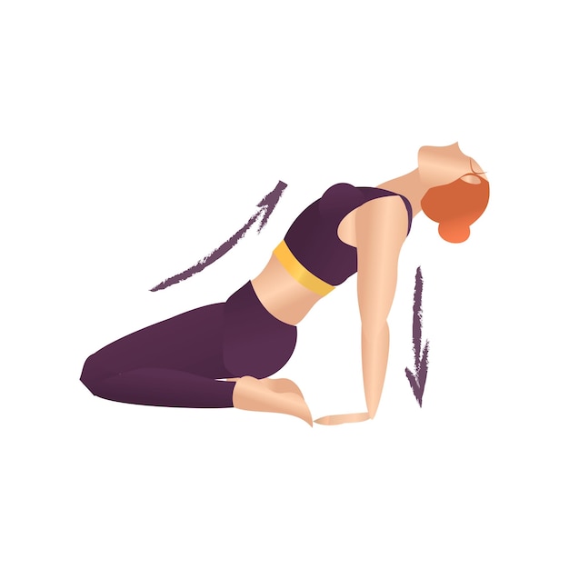 Vector yoga pose