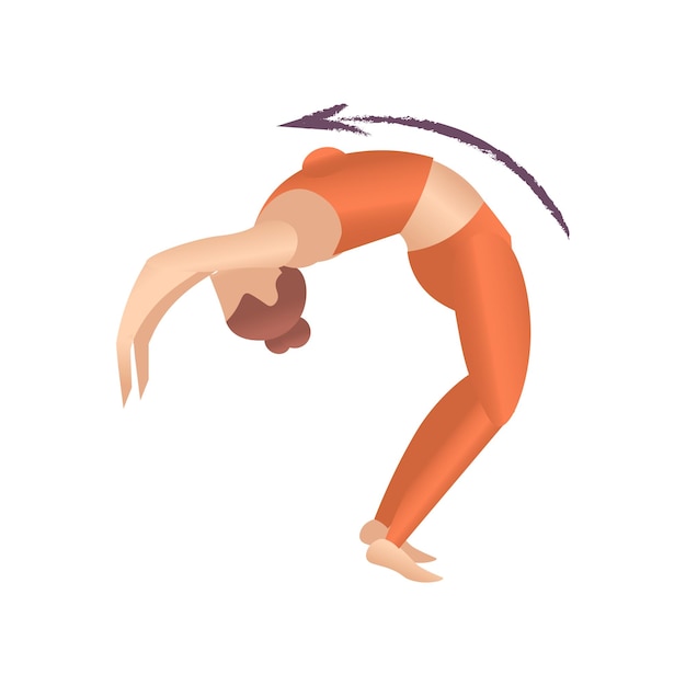 Vector yoga pose