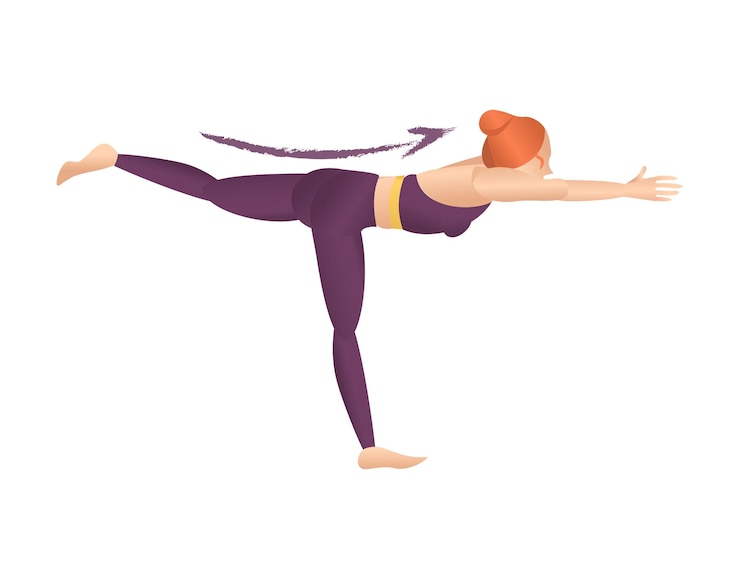 Vector yoga pose
