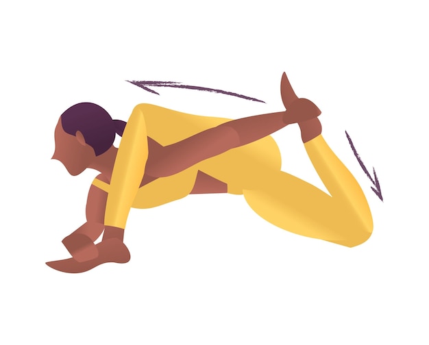 Vector yoga pose