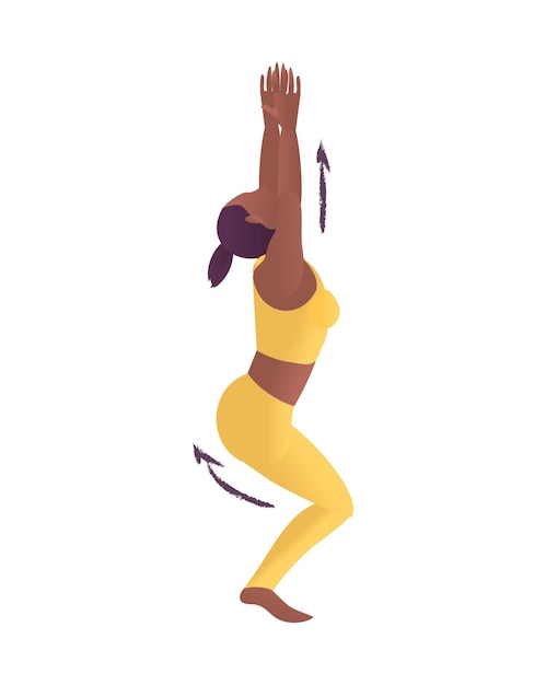 Vector yoga pose