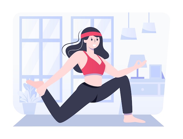 Vector yoga pose