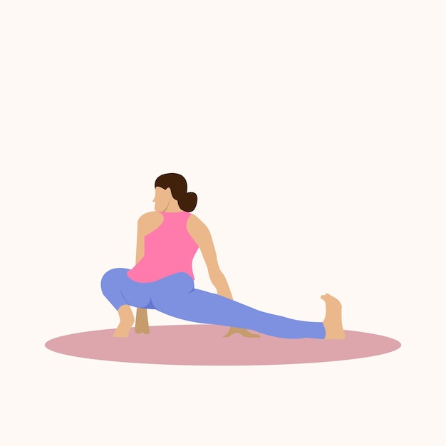 Vector yoga pose