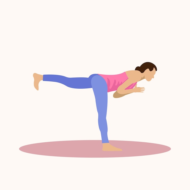 Vector yoga pose