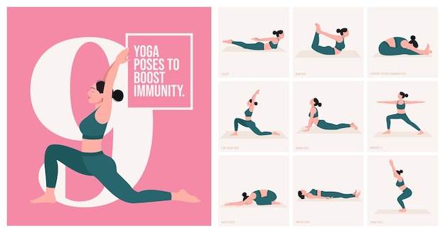 Yoga poses For boost immunity Young woman practicing Yoga poses