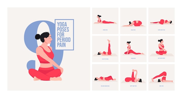 Yoga poses For Period Pain Young woman practicing Yoga poses