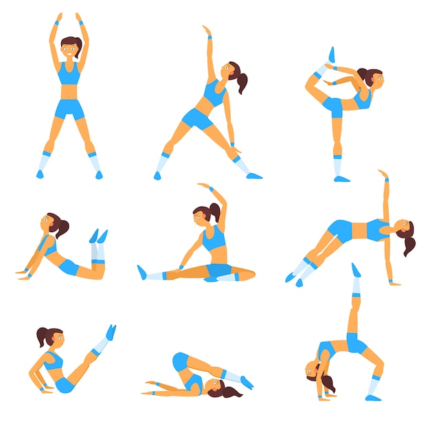 Yoga positions set