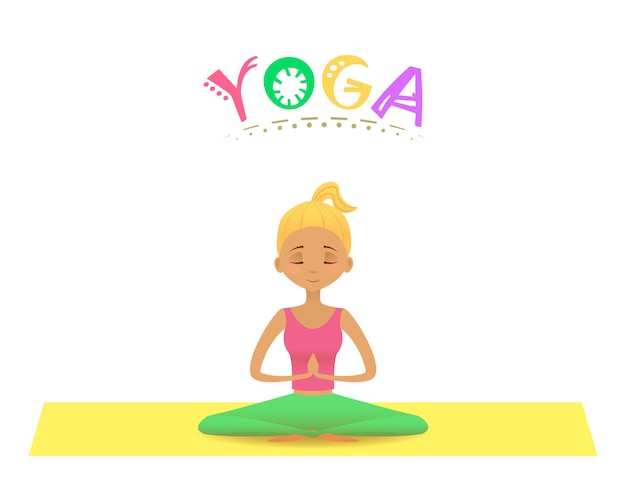 Illustrazione vettoriale di pratica yoga