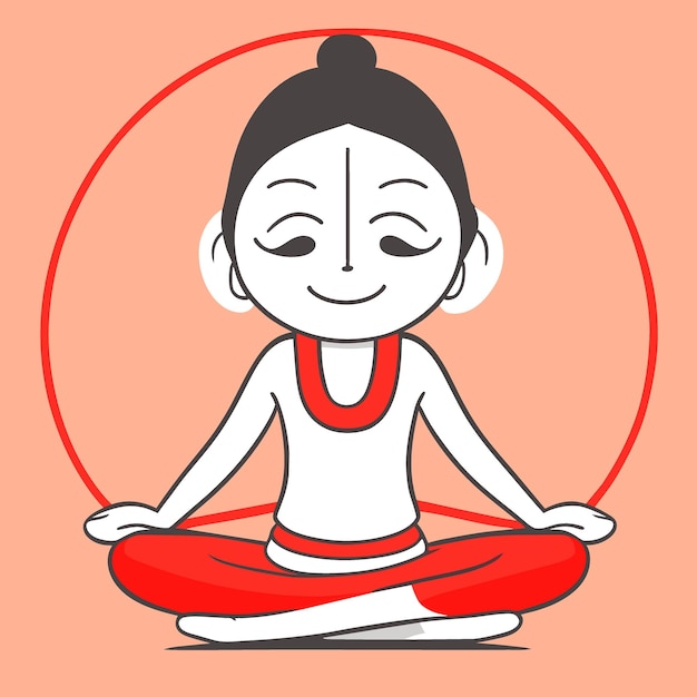 yoga practices vector illustration cartoon