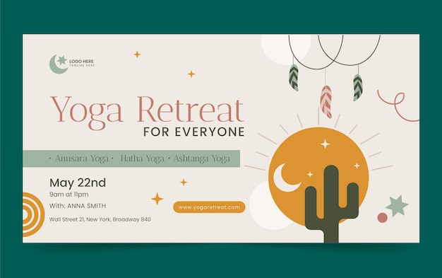 Yoga retreat template design