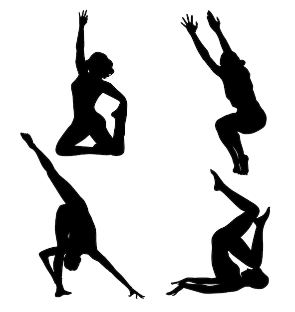 Yoga silhouet illustratie