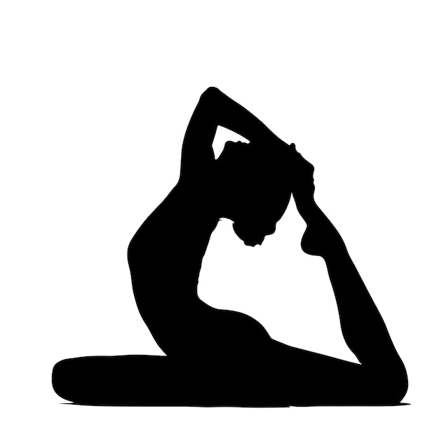 yoga silhouet vrouw