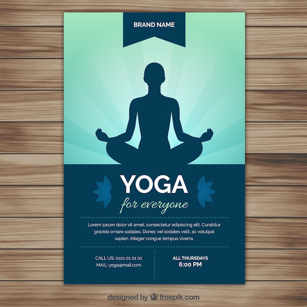 yoga silhouette flyer