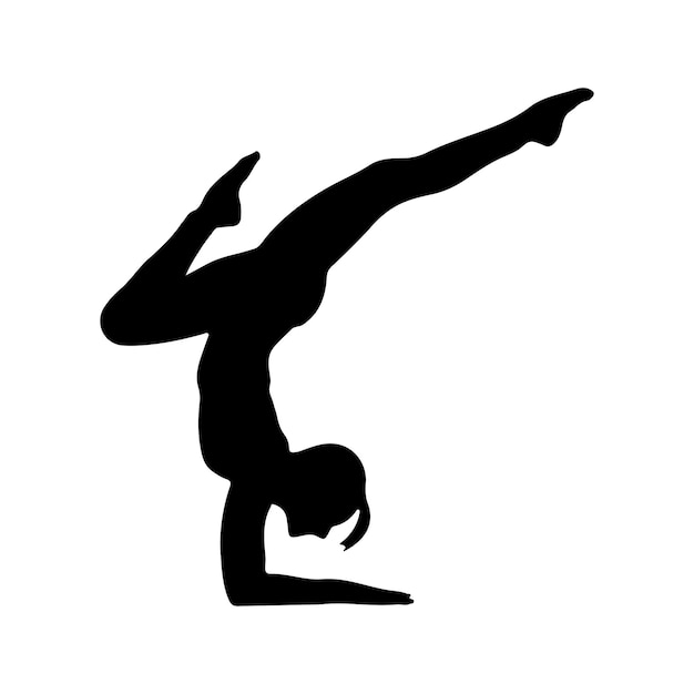 yoga silhouette vector