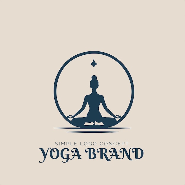 yoga studio logo concept for company and branding
