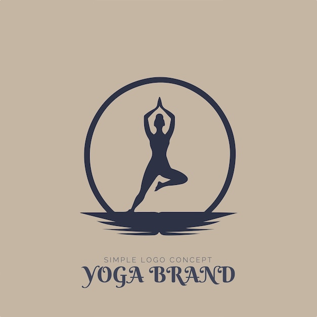 Vector yoga studio logo concept for company and branding