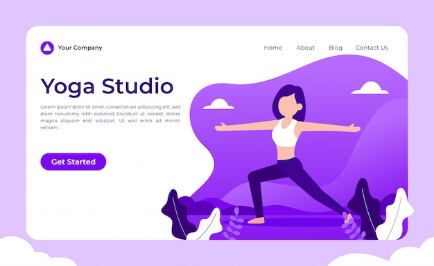 Vector yoga studio