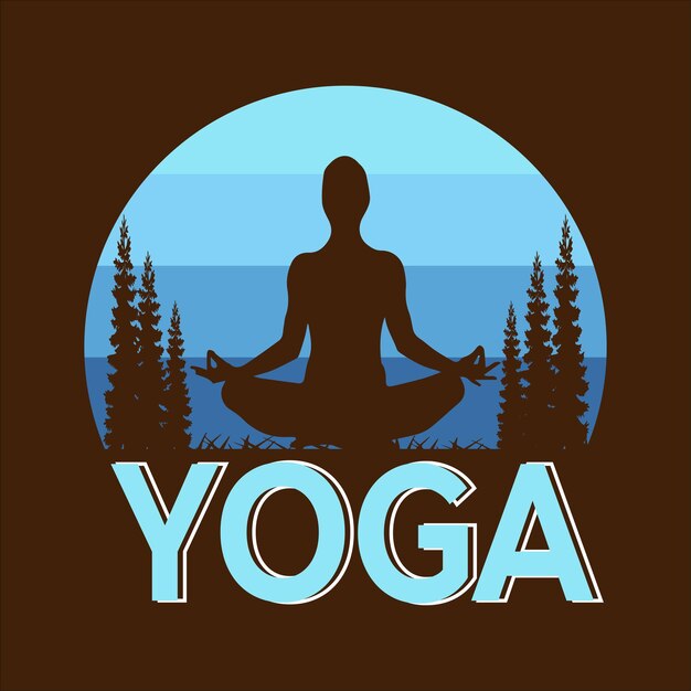 Yoga T shirt design vector file