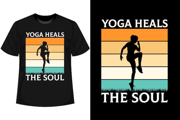 Yoga t shirt design yoga heals the soul