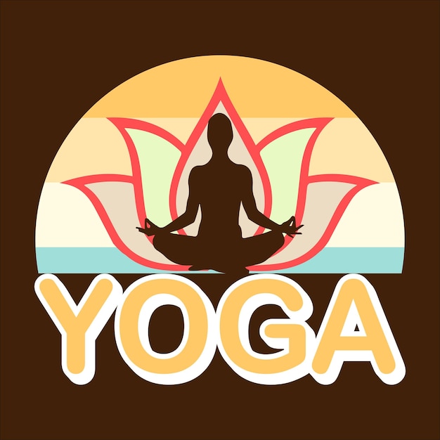 Yoga T-shirt ontwerp vector bestand