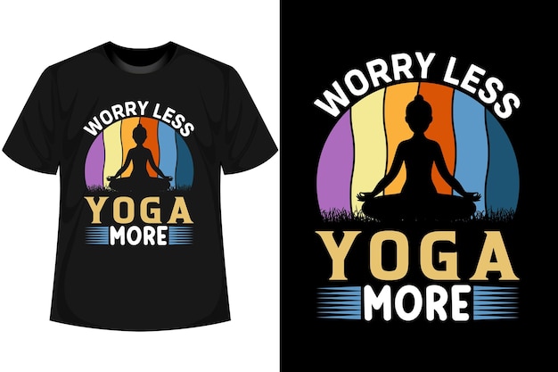 Yoga t-shirt ontwerp Zorg minder yoga meer