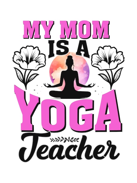 Vettore t-shirt e poster di yoga