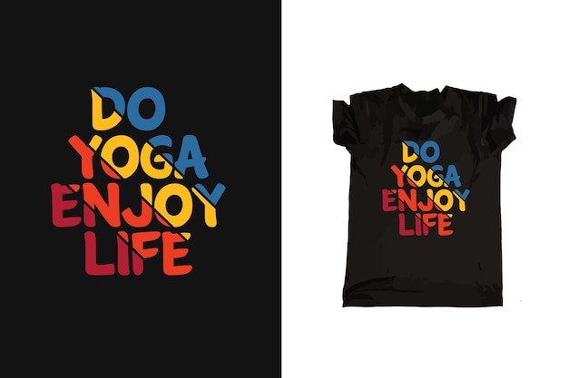 Yoga typography tshirt design