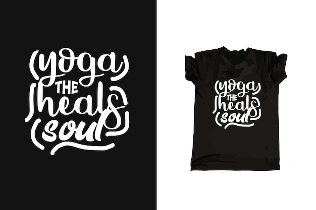 Yoga typography tshirt design