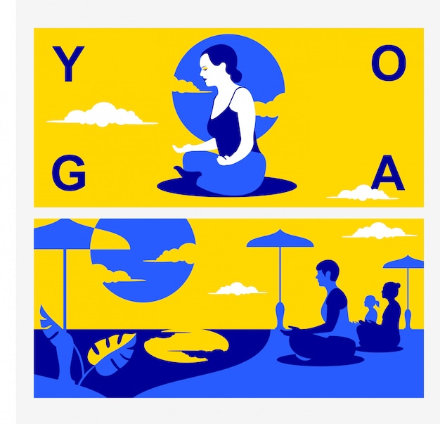 Yoga vector illustratie achtergrond