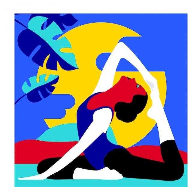 Yoga vector illustration background
